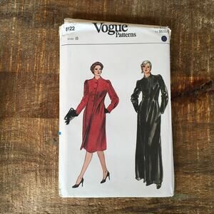 Vogue Sewing Pattern 8122 Vintage 1990s Evening Length Coat Formal Opera 8 UNCUT